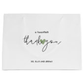 Eenvoudige kalligrafie Script Sage Groene Hart Bru Groot Cadeauzakje (Voorkant)