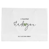 Eenvoudige kalligrafie Script Sage Groene Hart Bru Groot Cadeauzakje (Achterkant)