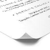 Eenvoudige kalligrafie Signature Cocktails Sign Poster (Hoek)