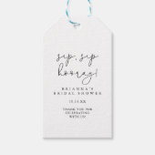 Eenvoudige kalligrafie SIP Hooray Vrijgezellenfees Cadeaulabel (Voorkant)