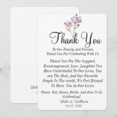 Eenvoudige kalligrafie Tekst bruiloft Hartelijk da Bedankkaart (Voorkant / Achterkant)