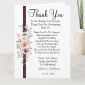 Eenvoudige kalligrafie Tekst bruiloft Hartelijk da Bedankkaart (Voorkant)