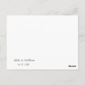 Eenvoudige kalligrafie Tekst bruiloft Hartelijk da Briefkaart (Achterkant)