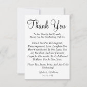 Eenvoudige kalligrafie tekstverbinding bedankkaart (Voorkant)