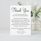 Eenvoudige kalligrafie tekstverbinding bedankkaart (Staand voorkant)