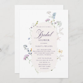 Eenvoudige kalligrafie van wilde bloemen, Vrijgeze Kaart