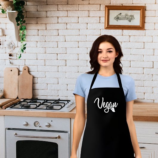 Eenvoudige kalligrafie Vegan Schort
