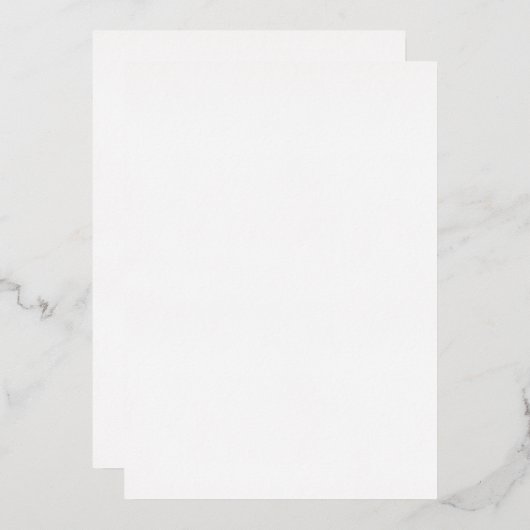 Eenvoudige kalligrafie voor en achter bruiloft Gol Folie Uitnodiging (Voorkant / Achterkant)