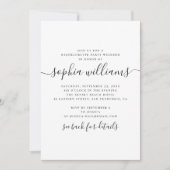 Eenvoudige kalligrafie vrijgezellenfeest weekend kaart (Voorkant)