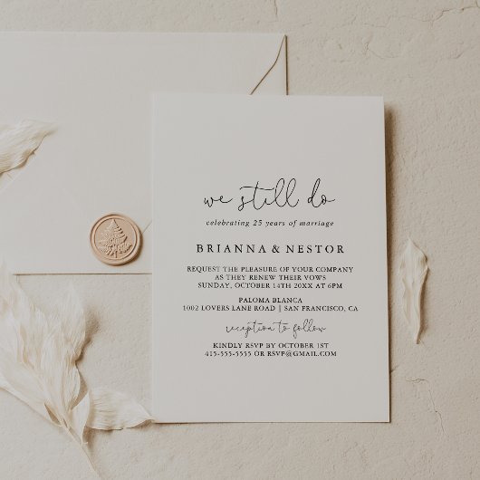 Eenvoudige kalligrafie We doen nog steeds gelofte  Kaart