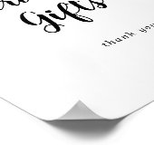 Eenvoudige kalligrafie-weddenschappen en cadeaubon poster (Hoek)