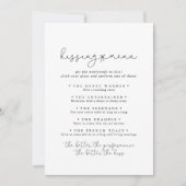 Eenvoudige kalligrafie-weduwenmenu Spel Kaart (Voorkant)