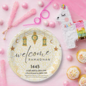 eenvoudige kalligrafie welkom Ramadan Papieren Bordje (Feest)