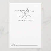 Eenvoudige kalligrafie Woorden van het Wisdom Advieskaart (Voorkant)