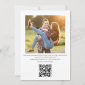 Eenvoudige kalligrafieminimiet twee foto-QR-code Kaart (Achterkant)