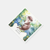 Eenvoudige kalme otter verjaardag servet (Hoek)