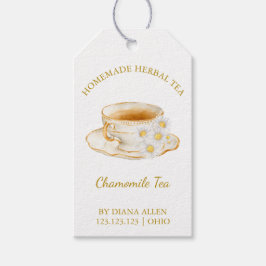 Eenvoudige kamillethee hanglabel cadeaulabel