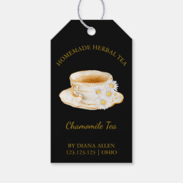 Eenvoudige kamillethee hangtag cadeaulabel