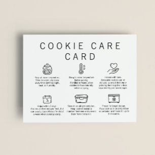 Eenvoudige kant-en-klare bakkerij cookie verzorgin bedankkaart