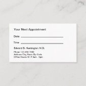 Eenvoudige Kantoor-benoemingskaarten Afsprakenkaartje (Voorkant)