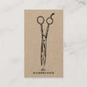 Eenvoudige kapper kapper schoonheidssalon QR-code Visitekaartje (Voorkant)