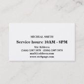 Eenvoudige kapper visitekaartje (Achterkant)