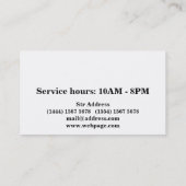 Eenvoudige kapper visitekaartje (Achterkant)