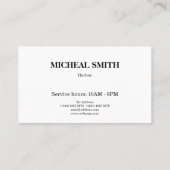 Eenvoudige kapperswinkel visitekaartje (Achterkant)