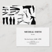 Eenvoudige kapperswinkel visitekaartje (Voorkant / Achterkant)