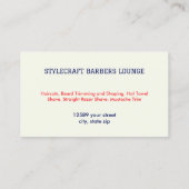 Eenvoudige kapperszaak Haarstylist Visitekaartje (Achterkant)