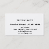 Eenvoudige kapperszaak visitekaartje (Achterkant)