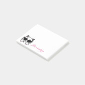 Eenvoudige kat glitter zonnebril gepersonaliseerd post-it® notes (Schuin)