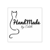Eenvoudige kat handgemaakt rubberstempel (Afrduk)