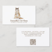 Eenvoudige kat zitten visitekaartje (Voorkant / Achterkant)