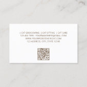 Eenvoudige kat zitten visitekaartje (Achterkant)