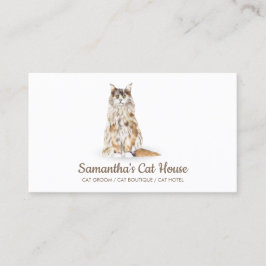 Eenvoudige kat zitten visitekaartje