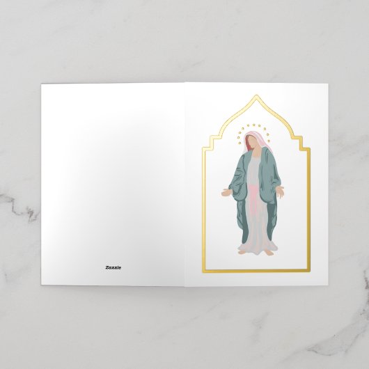 Eenvoudige katholieke Kaart van de begrafenis Memo (Buiten Laag)