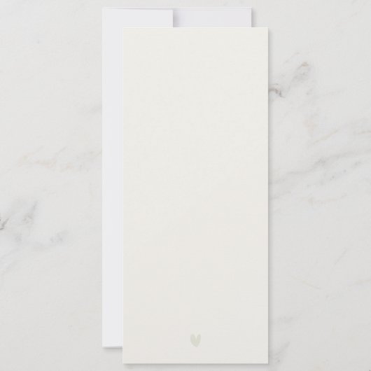 Eenvoudige Katholieke Waterverf Kerk Wedding Menu Kaart (Achterkant)