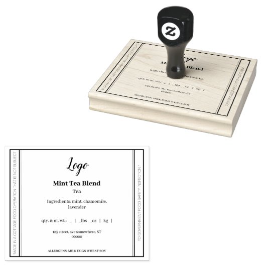 Eenvoudige katoenwet Rubber Stempel (Gestempeld)