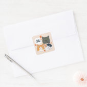 Eenvoudige kattenliefhebber sticker | kat vader (Envelop)