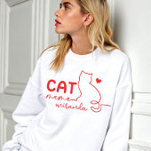 Eenvoudige kattenmoeder en kattenpoot Moederdag Trui