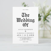 Eenvoudige Keltische Calligrafie Weddenschap Kaart (Staand voorkant)