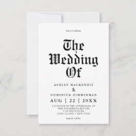 Eenvoudige Keltische Calligrafie Weddenschap Kaart