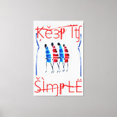 Eenvoudige Keniaanse Maasai-stickers Canvas Afdruk (Voorkant)