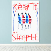 Eenvoudige Keniaanse Maasai-stickers Canvas Afdruk (Insitu (Houten vloer))