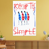 Eenvoudige Keniaanse Maasai-stickers Canvas Afdruk (Insitu (Woonkamer))