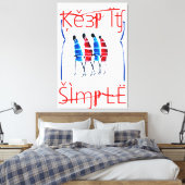 Eenvoudige Keniaanse Maasai-stickers Canvas Afdruk (Insitu (Slaapkamer))