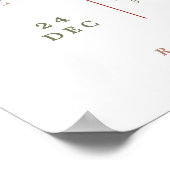 Eenvoudige kerk kaarslicht carol service poster (Hoek)