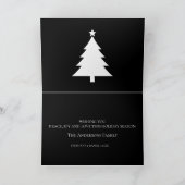 Eenvoudige Kerst 1 foto zwart-wit Feestdagen Kaart (Binnen)