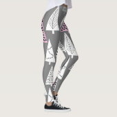 Eenvoudige kerst: Abstract boompatroon Leggings (Rechts)